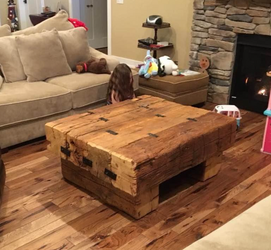 Reclaimed Beam Farmhouse Coffee Table