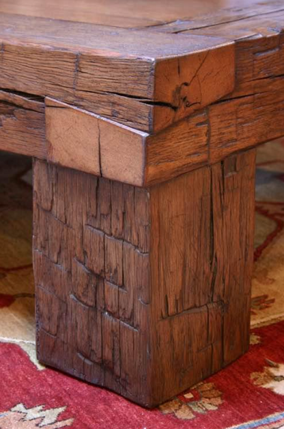 Reclaimed Beam Farmhouse Coffee Table